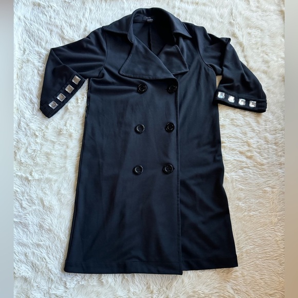 Sandra & Andre Black Double Breasted‎ Treach Coat - Picture 6 of 12